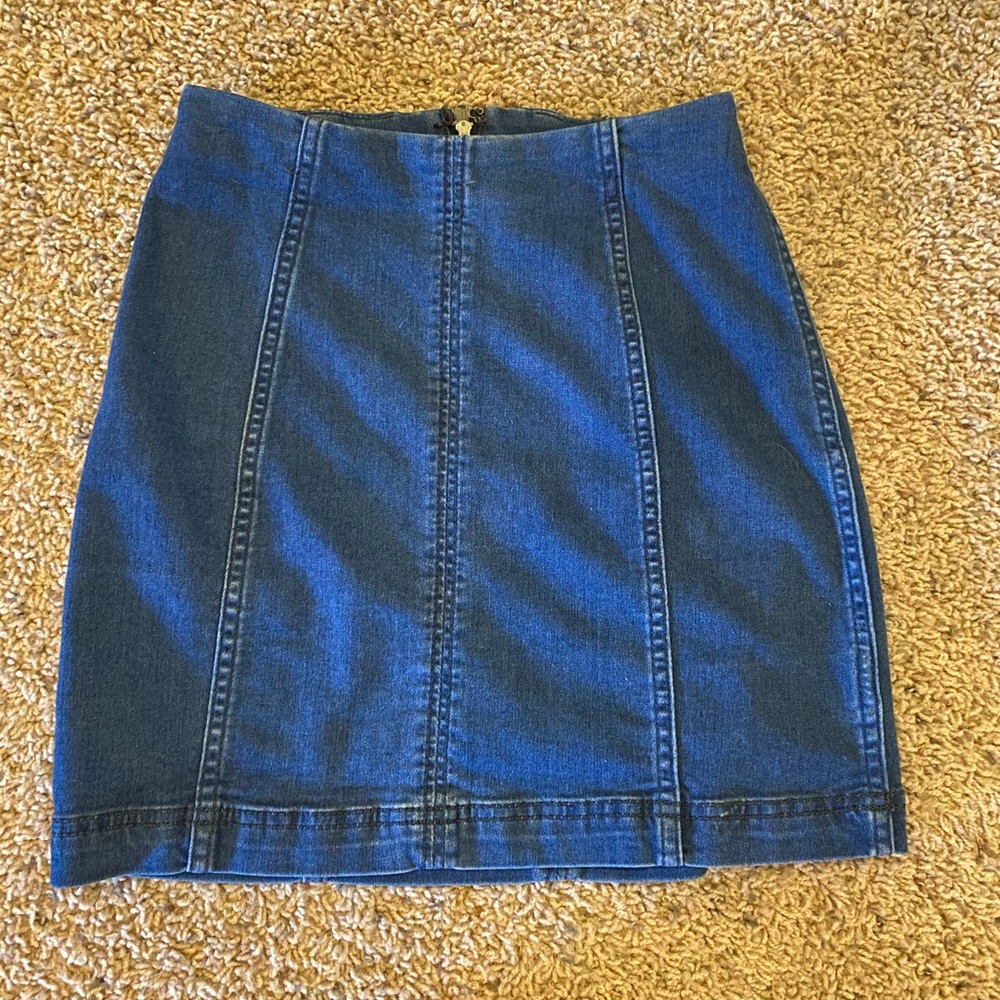Free People Jean Skirt